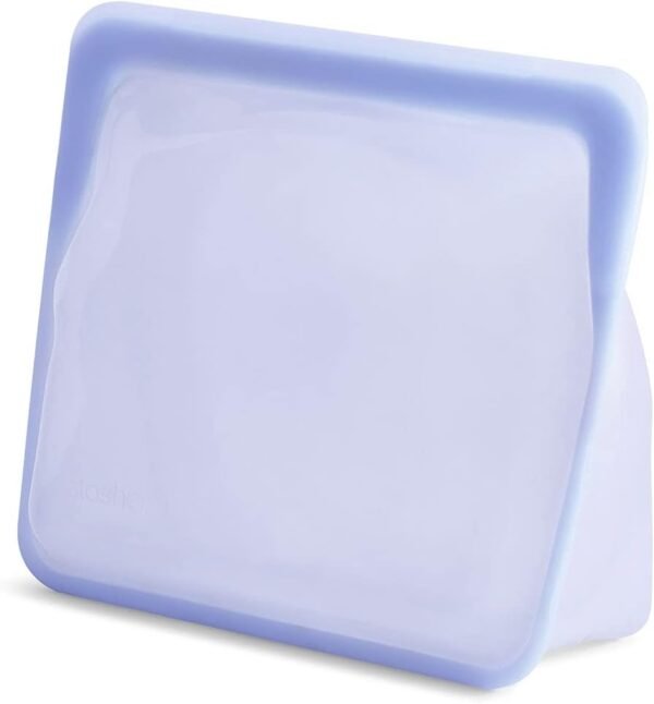 Stasher Platinum Silicone Food Grade Reusable Storage Bag, Amethyst (Stand-Up Mid) | Reduce Single-Use Plastic | Cook, Store, Sous Vide, or Freeze | Leakproof, Dishwasher-Safe, Eco-friendly | 56 Oz