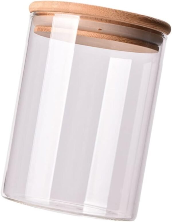MAGICLULU Glass Tea Jar Storage Jar Lids Spices Seal Cup Bin Canister Balm Airtight Coffee Container Pantry Flour Storage Container Clear Sugar Container Jar Jars Spoon Mason Jar