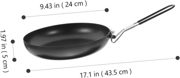 Camping Pan Grill Topper Cooker Camping Pan Griddle Plate Cuisine Induction Frying Saucepan Frying Pans Nonstick Fry Pan Nonstick Frying Pan Camping Kettle Curry Pan Iron - Image 8