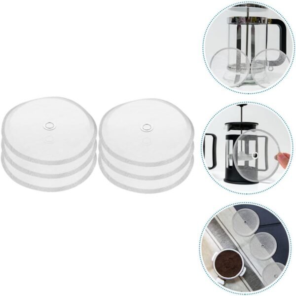 6pcs Coffee Machine Filter Coffee Filters Filters Coffee Concentrate Mesh Strainer Coffee Machine Strainer Mesh Reusable Coffee Filter Stainless Steel Coffee Filter - Image 3
