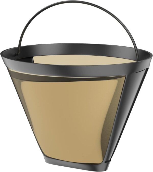 Gold Coffee filter - Permanent Reusable #4 Cone Shape metal Coffee Filter Compatible with Ninja CFP301 CFP201 Coffee Accessories - 4-1PCs - Image 6