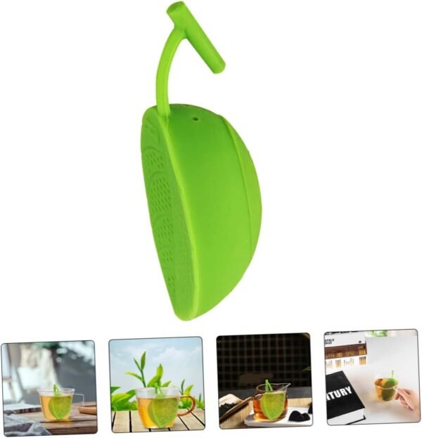 2pcs Tea Leak Electric Hot Pot Tamper Tea Strainer Coffee Filter Paper Kettle Electric Infuser Electric Tea Kettle Reusable Tea Steeper Kettle and Toaster Cups Green - Image 2