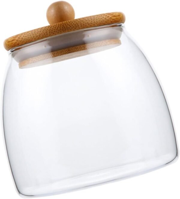 SECFOU Sugar Storage Containers Candy Dish with Lid Glass Storage Jars Transparent Glass Glass Food Storage Containers with Lids
