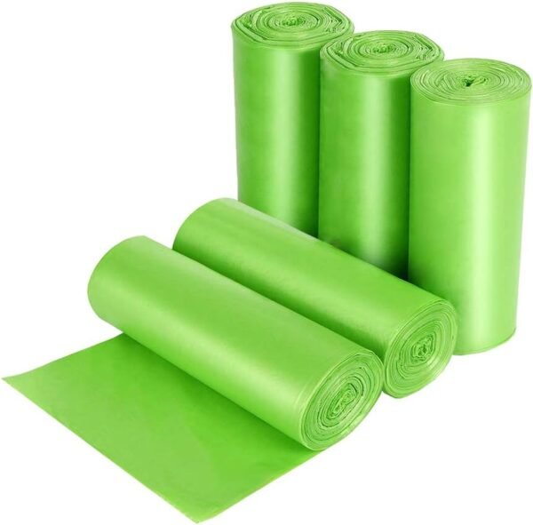 Compostable Trash Bags, 2.6 Gallon Small Disposable Compost Bags 150 Count Garbage Bags Made from PSM Starch-Based for Kitchen Bathroom Bedroom Office Trash Can - Image 2