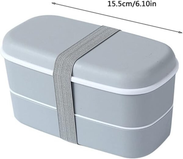 Bento Refrigerator Food Fresh Keeping Double Layered Children Lunch Portable Bento Food Storage Reusable Baggies (One Size) - Image 5