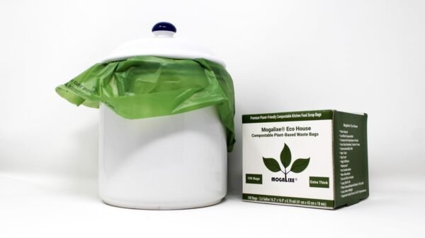 Compostable Trash Bags, 2.6-3 Gallon, 100 Bags Total Count, 100% Certified, Highest ASTM D6400 Rated, Plant-Based, Extra Thick, Compostable Kitchen Food Scrap Bags, Kitchen Compost Bin - Image 5