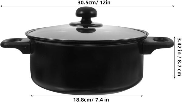 UPKOCH 7 Pcs Refine Iron Pots and Pans Set, Skillet Fry Pans Cooking Pots, Nonstick Cookware with Utensils for Kitchen Induction, Camping Egg Grill Pan Set - Image 2