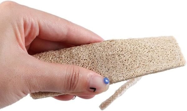 Natural Bamboo Wok Brushes+Natural Dish Sponge,Cast Iron Skillet Scrubber,Loofah Plant-Based Dishwashing Scrubber, Cleaning Brush for Cleaning Dishes,Iron Pots,Vegetables and Sink - Image 3