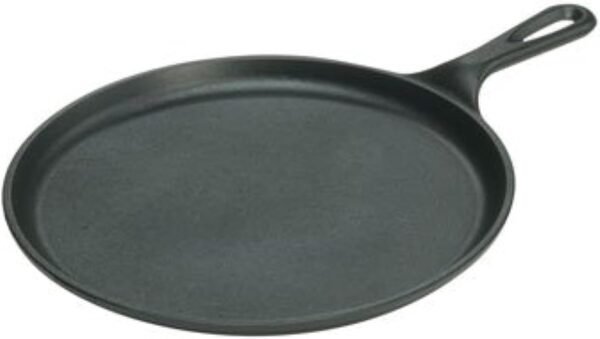 Lodge L9OG3 Cast Iron Round Griddle, Pre-Seasoned, 10.5-inch - Image 5