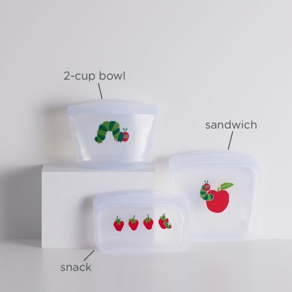 Stasher x the World of Eric Carle Premium Silicone Reusable Food Storage Bags, 3-Pack | Multi-Use Food Storage Bags, Lunch Bag, Travel Containers | BPA Free, Leak-free, Dishwasher-Safe, Eco-friendly - Image 5
