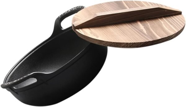 Outdoor Cast Deep Frying Pan Frying Pans Camping Cookware Fondue Pot Chafing Dish Griddle Pan Iron Pots Outdoor Hot Pot Household Cooking Pot Soup Pot