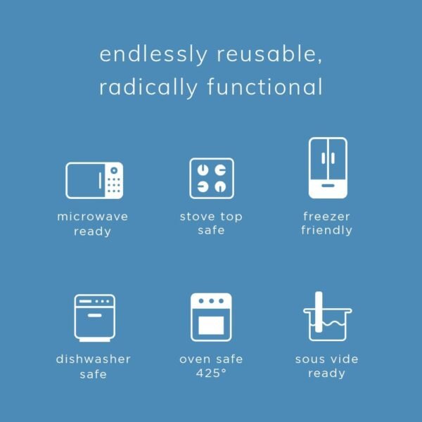Stasher Platinum Silicone Food Grade Reusable Storage Bag, Clear (Bundle 7-Pack) | Reduce Single-Use Plastic | Cook, Store, Sous Vide, or Freeze | Leakproof, Dishwasher-Safe, Eco-friendly - Image 2