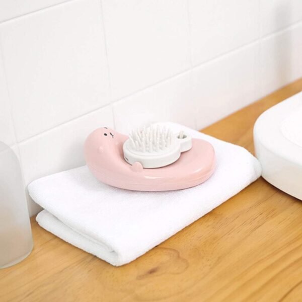 Pink soap Dish Round soap Travel case Round Soap Dish Soap Dish Drainer Holder Heart Shaped Soap Dish Child soap Holder Heart-Shaped - Image 5
