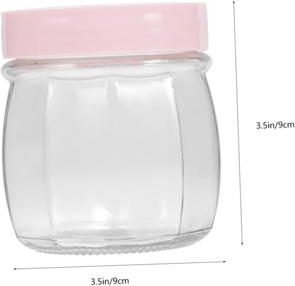 SHOWERORO 4pcs Storage Tank Food Storage Containers Labels Mason Jar Jars with Lid Cookie Clear Candy Jars Bins Canisters Jar of Sweets Boxes Cups Storage Jars Coffee Storage Container Glass - Image 2