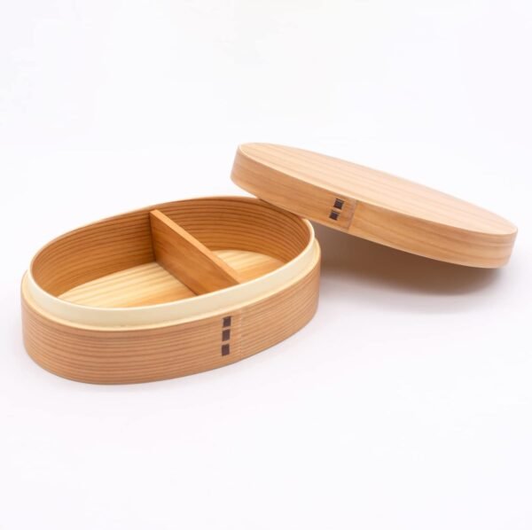 Bentowappa A-52-273387 Wooden Lunch Box, Cedar Wood, Approx. 6.3 x 3.9 inches (16 x 10 cm), Lunch Box, Single Tier, Natural - Image 2