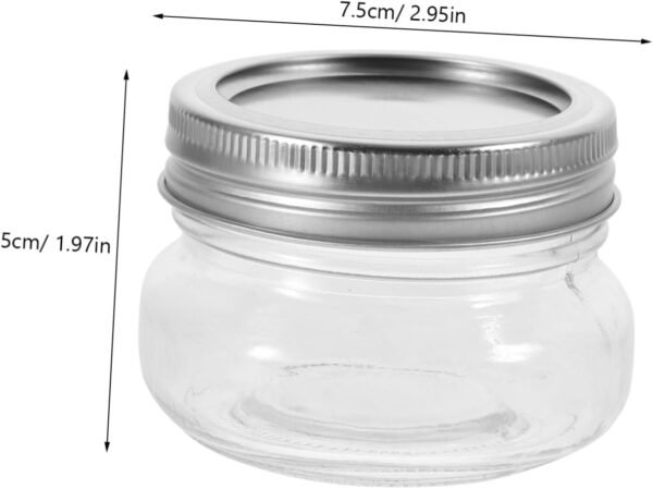 Luxshiny 8pcs Jam Storage Jar Jam Jars Mini Jars with Lids Spice Jars Openers Small Mason Jars Labels Bins Sealer Mason Jar Storage Boxes Vacuum Food Storage Containers Mason Jar Lids Glass - Image 2