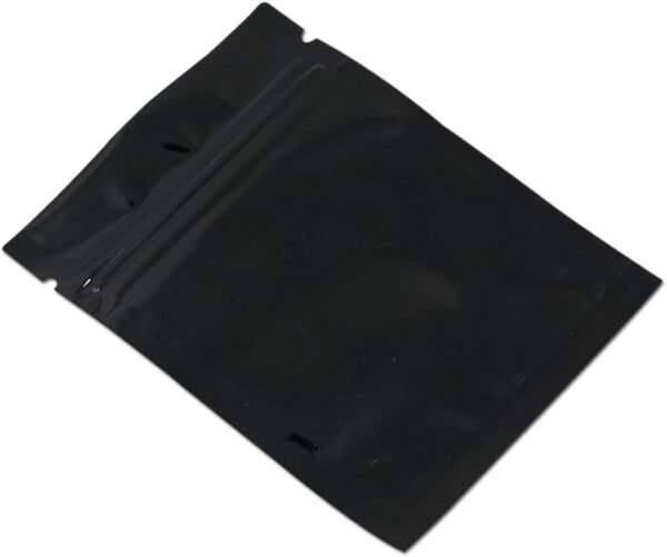 Mylar Bags for Zip Reusable Small Aluminum Foil Lock Package Bag Candy DIY Chocolate Coffee Nut Food Long Term Storage Zipper Lock Packaging Bag with Tear Notch (Black, 2.7x3.9 inch) - Image 3