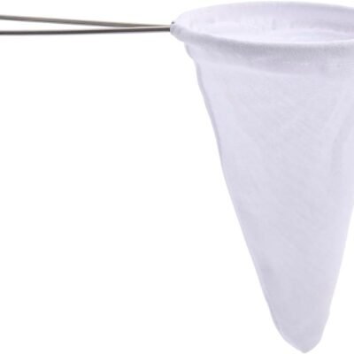 Fino Reusable Cloth Coffee Filter, Cotton-Poly Flannel Fabric with Stainless Steel Frame