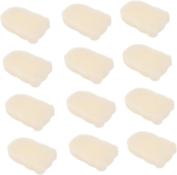 12pcs Sponge Brush Natural Dish Scrubbers Kitchen Cleaning Sponge Kitchen Dish Sponges Kitchenware Cleaner Kitchen Towels Pan Sponge Bowl Washing Tools Natural Sponges Sink Beige