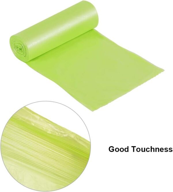 Trash Bags Biodegradable,4-6 Gallon Trash bags Recycling & Degradable Garbage Bags Compostable Bags Strong Rubbish Bags Wastebasket Liners Bags for Kitchen Bathroom Office Car(100 Counts,Green) - Image 3