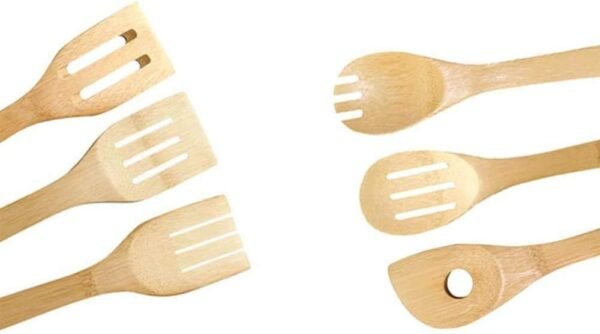 Cooking 8-Piece Bamboo Utensil Set Apartment Essentials Wood Spatula Spoon Nonstick Kitchen Utensil Set Premium Quality Housewarming Gifts Wooden Utensils for Everyday Use
