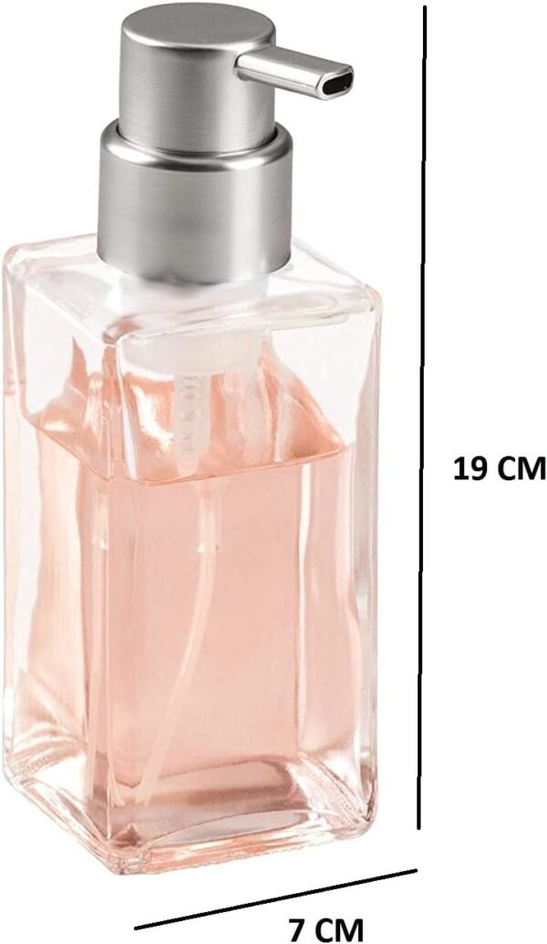 iDesign Casilla Foaming Soap Dispenser for Kitchen, Bathroom, Sink, Vanity, Holds 14 oz, Clear - Image 8