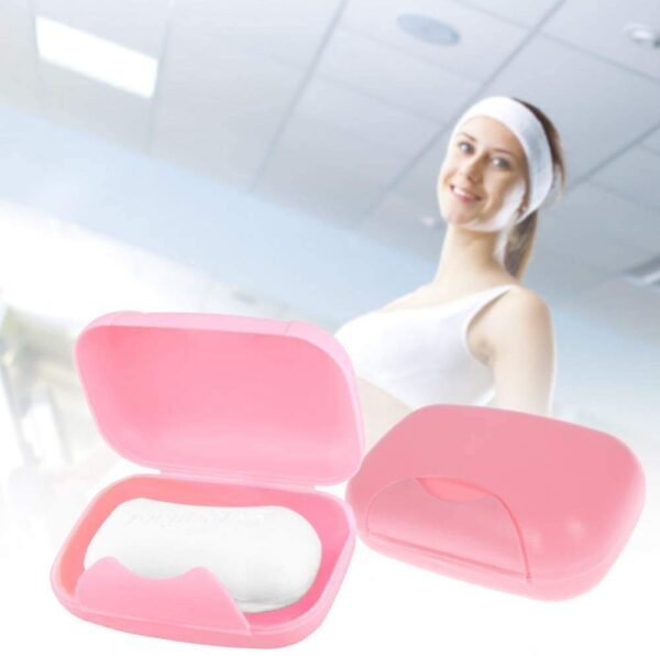 2pcs Travel soap case bar soap Holder Portable Leak Proof soap Box (pink) - Image 4