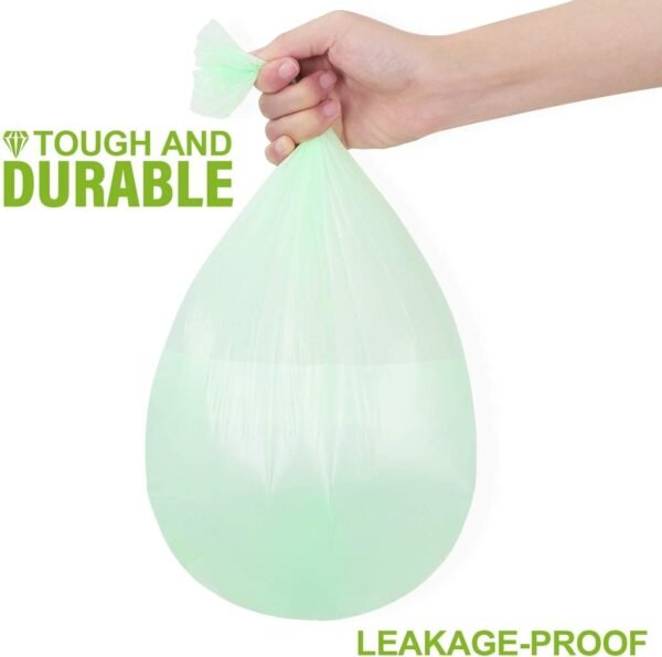 1.2 Gallon Small Trash bags Mini Bathroom Garbage Bags Fit 4.5 Liter Trash-Can-Liners for Bathroom Kitchen Office (150 Counts,Green) - Image 2