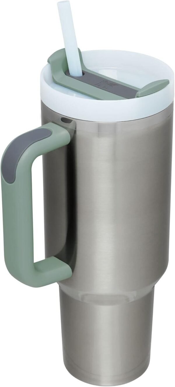 Stanley Quencher H2.0 Tumbler with Handle & Straw 40 oz | Twist On 3-Way Lid | Cupholder Compatible for Travel | Insulated Stainless Steel Cup | BPA-Free | Stainless Steel Shale - Image 2