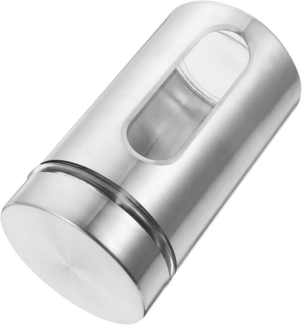 MAGICLULU 2 Pcs Stainless Steel Storage Tank Jar Coffee Canister Containers for Food Pasta Storage Seal Container Food Containers with Lids Food Canister with Window Tea Tin Silver Glass
