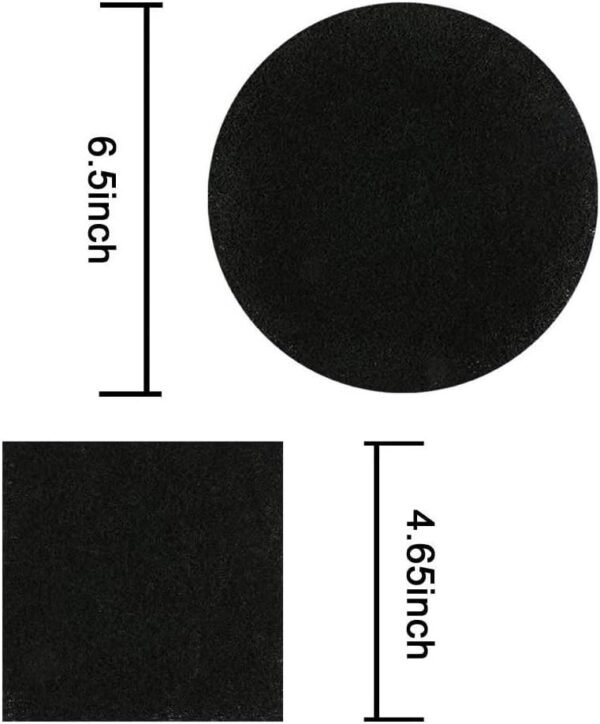 Compost Bin Filters, 12 Pcs, Activated Carbon Filters for 1/1.3 Gallon Compost Bin, Kitchen Compost Pail Filters, 6 Round 6.5 inch and 6 Square 4.65 inch Diameter - Image 3