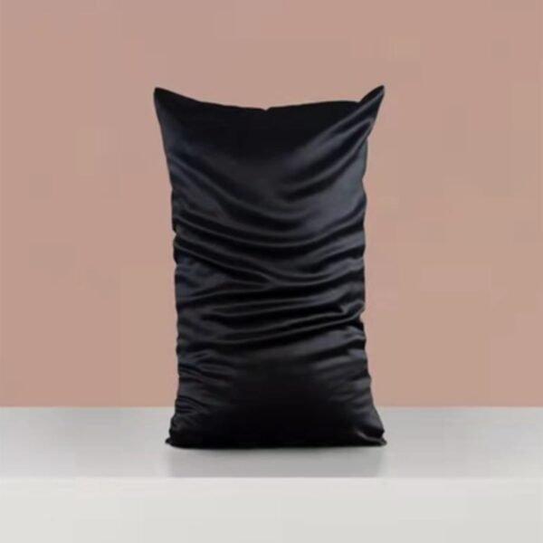 Organic Silk Pillowcase for Hair and Skin Made in USA, Black Silk Pillow Cases, 22 Momme Natural Mulberry Silk Pillowcase, Oeko-TEX Certified 100% Pure Silk, Anti Acne, 1 Pc 20"x26" (Standard, Black) - Image 5