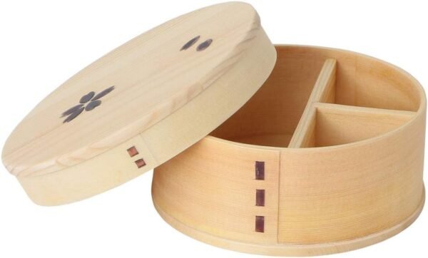 Nakashige International BDH146HT Bento Box, Natural, 6.1 x 0.6 x 3.5 inches (15.5 x 16 x 9 mm)