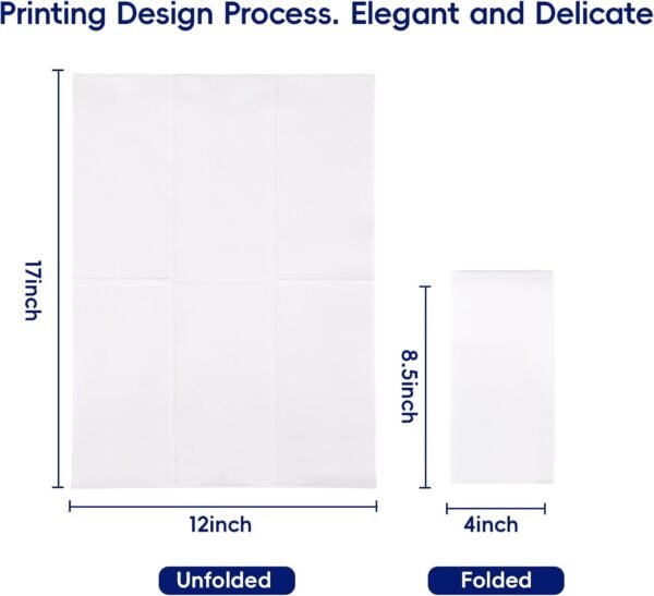 480 Count Disposable Hand Towels, Linen Feel Bathroom Hand Napkins, Soft And Absorbent Paper Napkin for Guest, Disposable Dinner Napkins for Kitchen, Parties, Weddings - Image 3