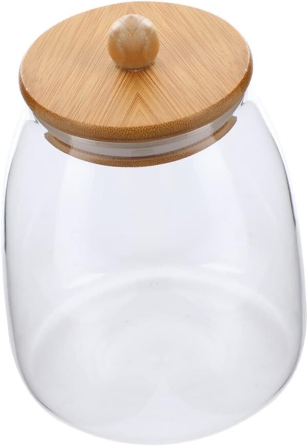 Lid Glass Container Coarse Cereals Canister Bin Pantry Storage Containers Airtight Storage Jar Serving Tea Holder Food Storage Containers with Lids Airtight Cover