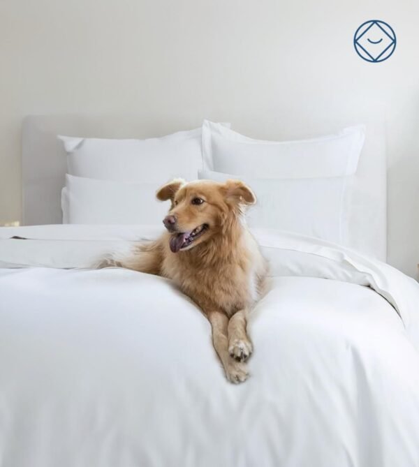 300 Thread Count 100% Organic Cotton Pillowcase - Set of 2, GOTS Certified, Hypoallergenic Soft Breathable for Skin and Hair, Luxury Bedding, Standard (White) - Image 4