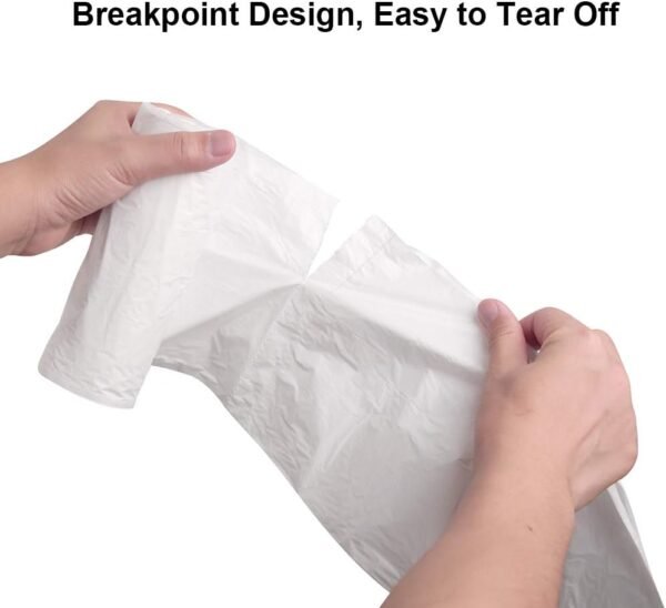 13-15 Gallon Biodegradable / Compostable Garbage Bags Recycling Unscented Tall Kitchen Trash Bags for Kitchen, Yard, Lawn,Office(75 Counts, White) - Image 3