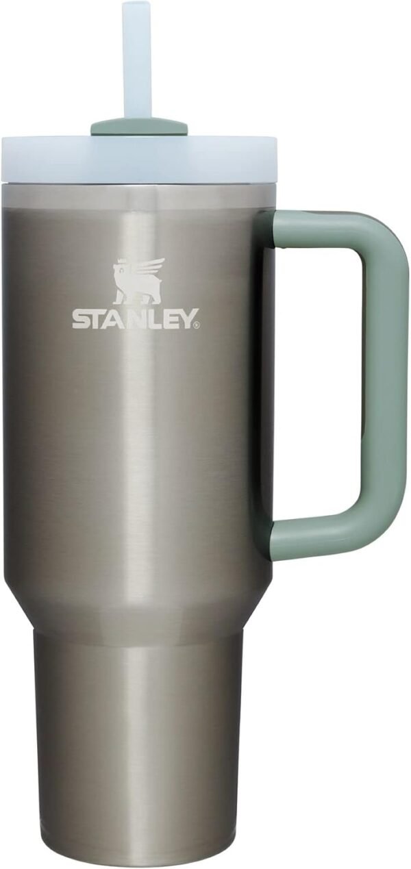 Stanley Quencher H2.0 Tumbler with Handle & Straw 40 oz | Twist On 3-Way Lid | Cupholder Compatible for Travel | Insulated Stainless Steel Cup | BPA-Free | Stainless Steel Shale