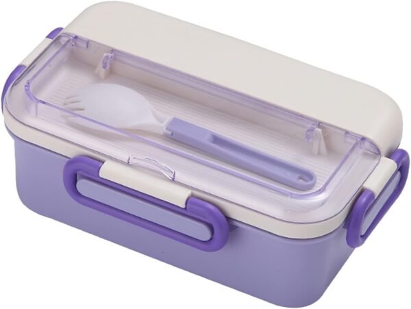 Lunch with Compartment Plastic Lunch Microwave Sealed Kids School Lunch Plate Kitchen Food Storage Container Beeswax Wraps Reusable Food Wrap Food Storage Wrap and Silicone Lids (Purple, One Size)