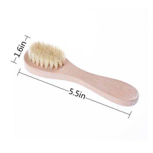 Face Cleansing Brush for Facial Exfoliation, Natural Bristles Brush For Dry Brushing - Set of 3 Pack Wooden Handle Skin Cleaning Scrubbers for Men and Women - Image 7