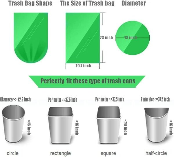 Small Trash Bags 4 Gallon 丨 100 Count 4 Gallon Trash Bag for 4-6 Gallon Trash Can Liners丨 Small Garbage Bags for Office Bedroom Bathroom Kitchen Household - Image 8