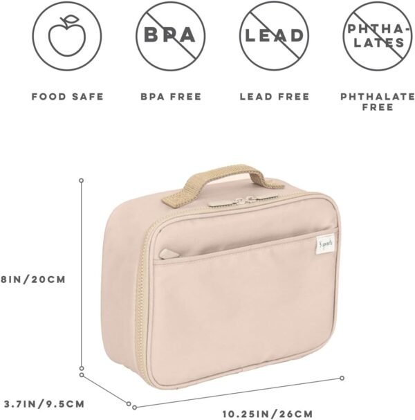 3 Sprouts Lunch Bag for Kids, Boys & Girls – Insulated Lunch Box for Boys and Girls – Perfect for School and Travel - Loncheras Para Niños y Niñas - Taupe - Image 3