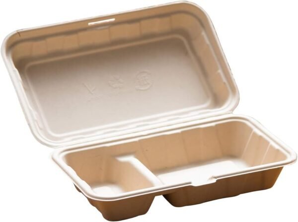 Yamashita Kogei 92399 Disposable Lunch Box, Natural, W 7.7 x D 10.8 x H 1.7 inches (19.7 x 27.3 x 4.4 cm), ECO Box Made from Bamboo, Small