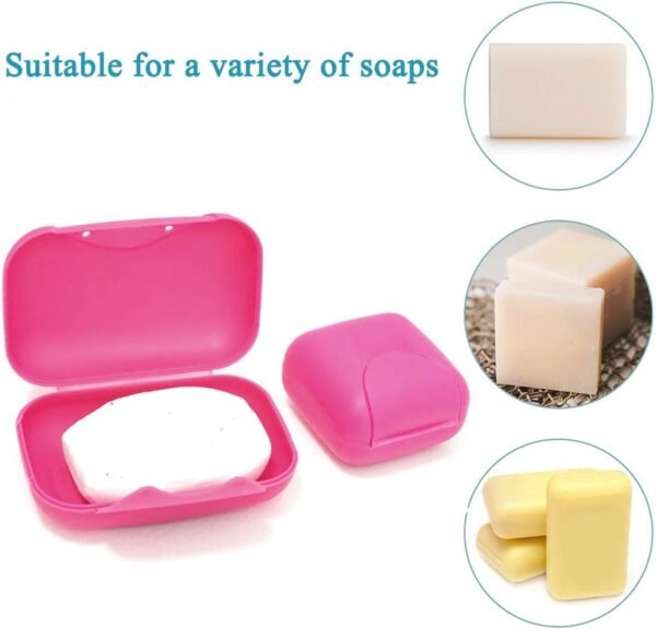 SITAKE 4 Pcs Travel Soap Case Holder Container, Portable Leakproof Soap Dishes with Lid for Shower Bathroom, Kitchen, Gym, Camping(2 Small + 2 Large) - Image 4