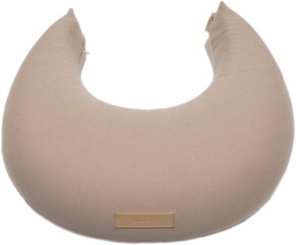 Natural Breastfeeding Pillow, Nursing and Posture Support, Plant Based Cushion with Organic Cotton Removable Cover (Wheat)