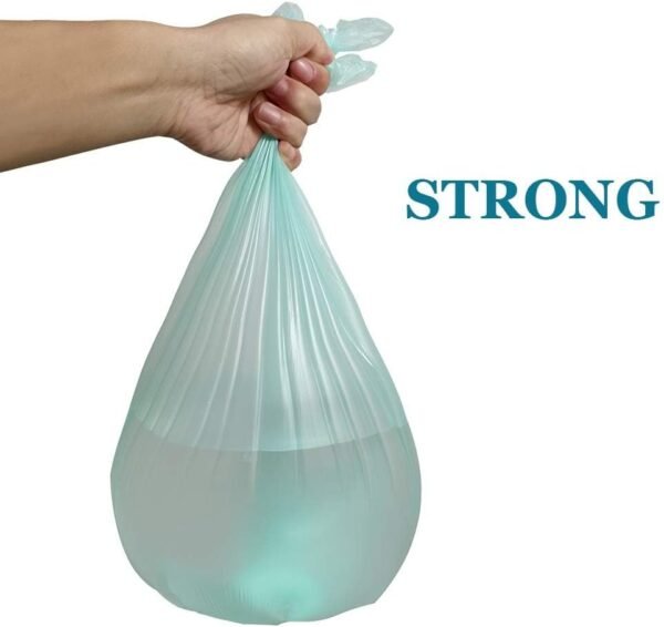 1.2 Gallon Biodegradable Trash Bags Small Trash Bags Unscented Garbage Bags Compostable Wastebasket Can Liners for Bathroom,Home, Office , Baby diaper(Emerald, 125 Count (Pack of 1)) - Image 4