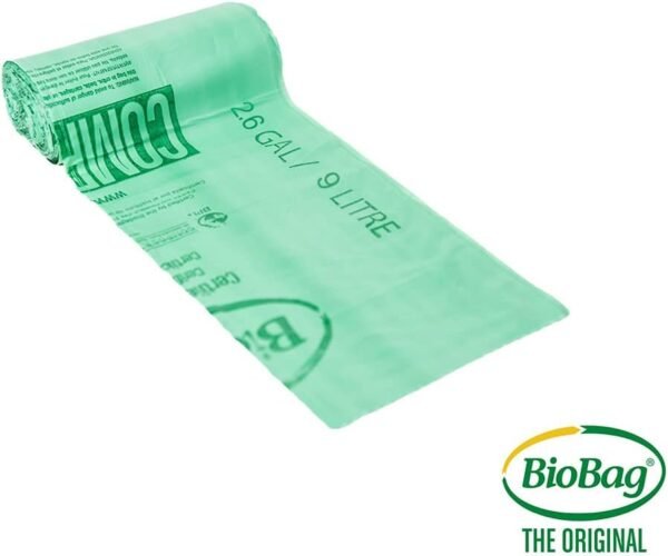 BioBag (USA), The Original Compostable Bag, 2.6 Gallon, 100 Total Count, 100% Certified Compostable Kitchen Food Scrap Bags, Kitchen Compost Bin Compatible - Image 6