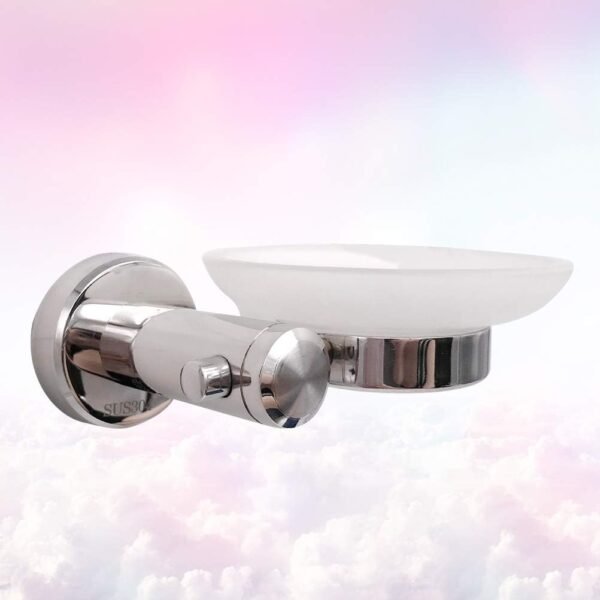 Cabilock 1 Set Wall Mount Soap Holder Stainless Steel Soap Holder Soap Tray Soap Organizer Bathroom Soap Holder Soap Basket Soap Dish - Image 8