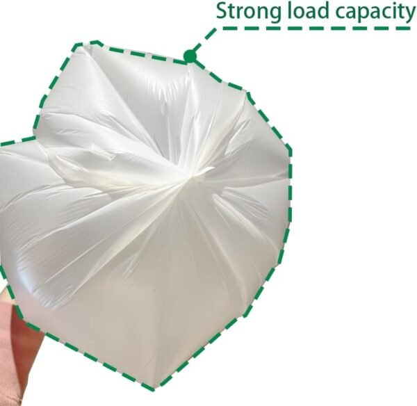 Biodegradable 8 Gallon Garbage Bags, Compostable Unscented Medium Ultra Strong Trash bags, White, 90 Count, Office, household, Kitchen Trash Bags - Image 4