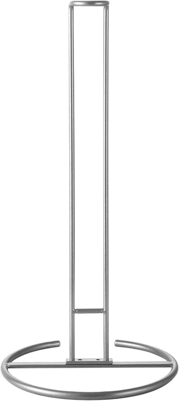 Paper Towel Holder Countertop, Kitchen Paper Towel Stand Holder for Kitchen Organization and Storage, Stainless Steel Paper Towel Roll Holder for Standard and Large Size Rolls (Grey)